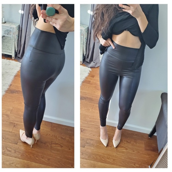 🔥BESTSELLER🔥High waisted Black faux leather leggings - Picture 11 of 13